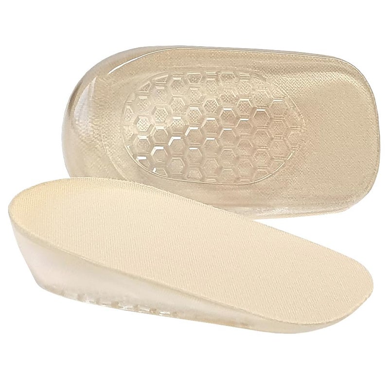 FOOTINSOLE.COM Premium Heel Cushions for Heel Pain Relief & Shoe Comfort â€“ Gel Inserts for Men & Women, High Heel Pads & Grips, Adjust for Loose Shoes (Small (1.0" Height), Beige) - Image 2